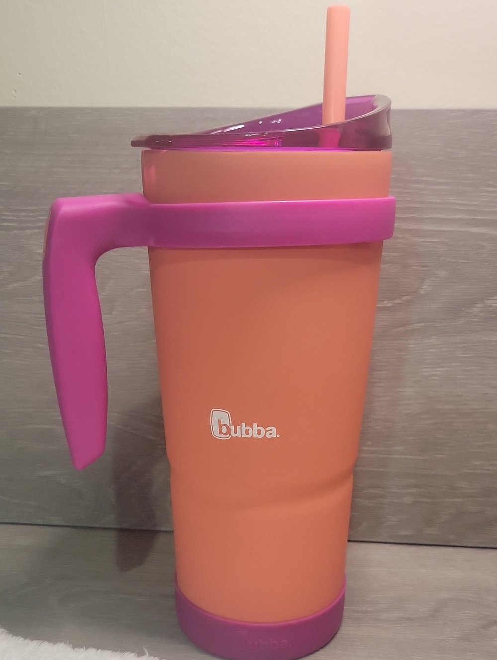 Bubba 24oz Insulated Tumbler With Straw In Orange And Pink